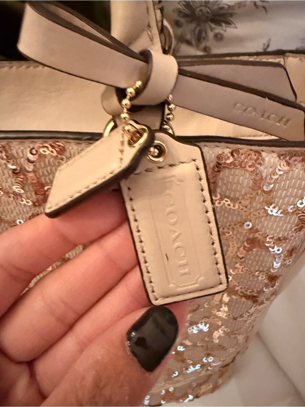Coach Poppy Sequin Signature C Blaire tote - Picture 3 of 14